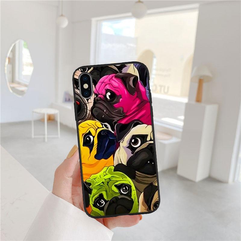 MY6 Cute Pug Dog Soft Shell Phone Case for OPPO A40 A60 A80 A15 A16 A16K A12 A17 A17K A54 A54S A53 A53S A55 A56 A57 A98 F23