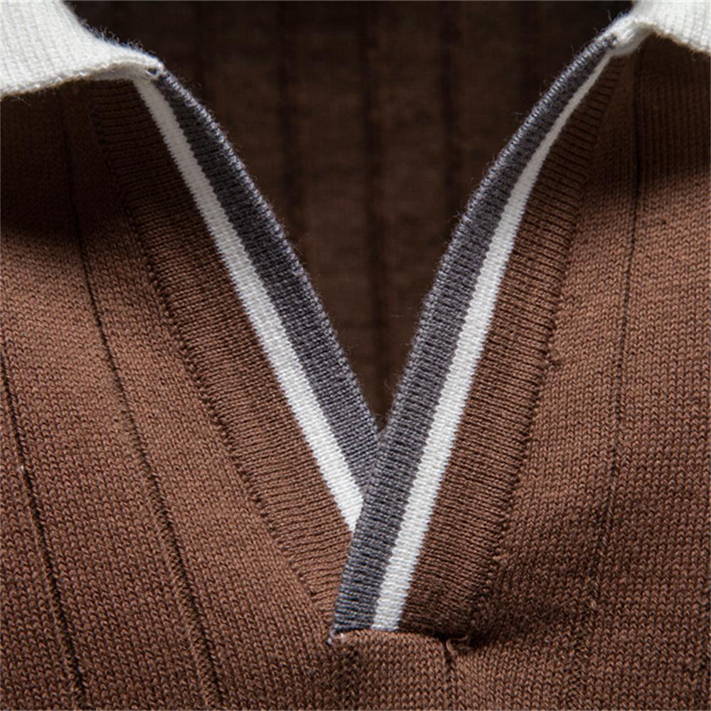 AIOPESON 100% Bawełna Miękka Przyjazna dla Skóry Koszulka Polo dla Mężczyzn Kołnierzyk Jednolity Kolor Styl Old Money Elegancka Casualowa Polo Odzież Męska