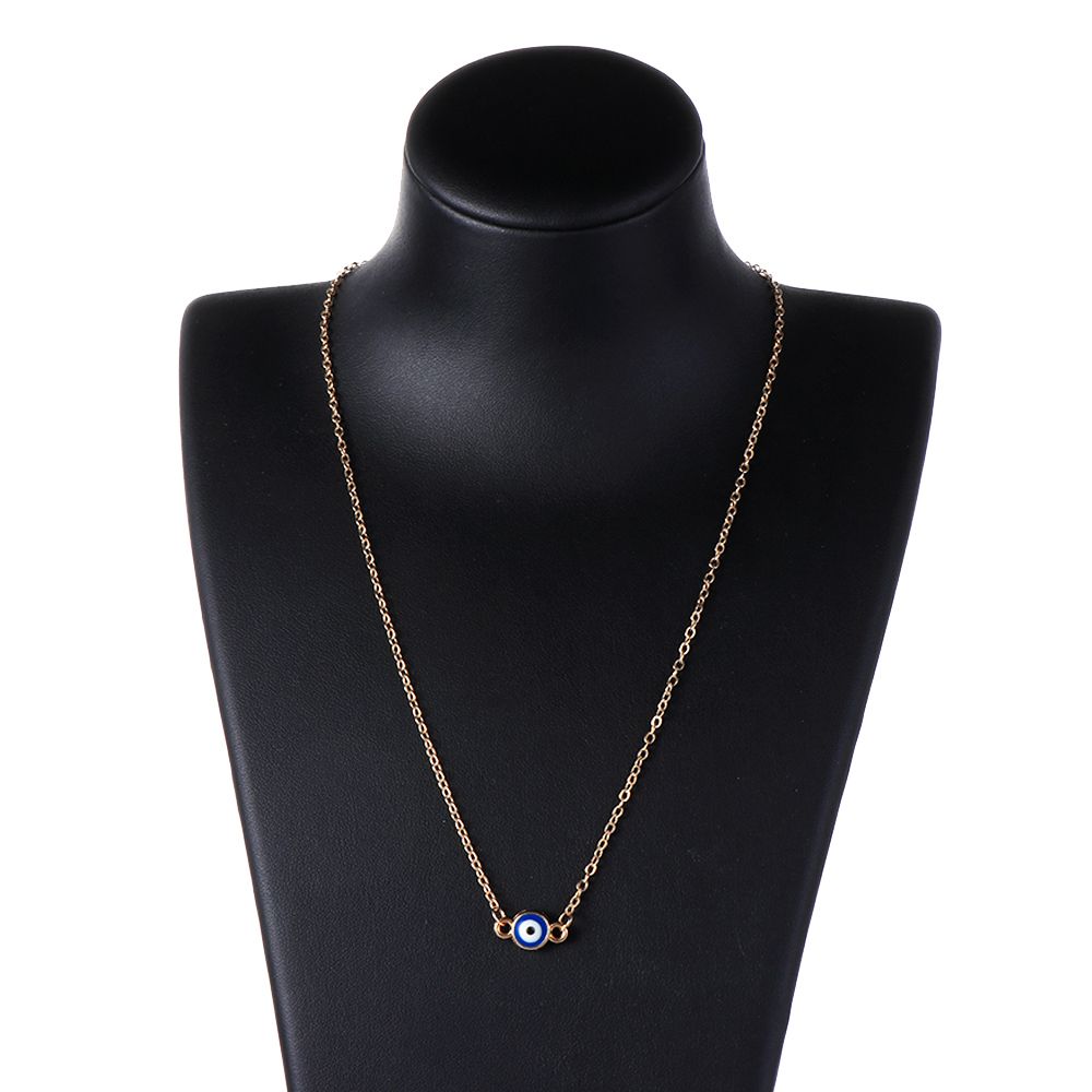 Olycksöga Hänge Halsband Dam Mode Smycken Nyckelben