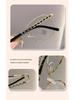 Trendy Women's Anti-Blue Light Metal Frame Glasses - Large, Fashionable, Plain Face Style