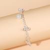 Ethnic Style Silver Imitation Bracelet & Anklet Set - Hollow Ball & Bell Design for Ladies