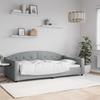 Vidaxl Sofa with Sleeping Function, Light Gray, 100X200 Cm, Upholstered In Fabric
