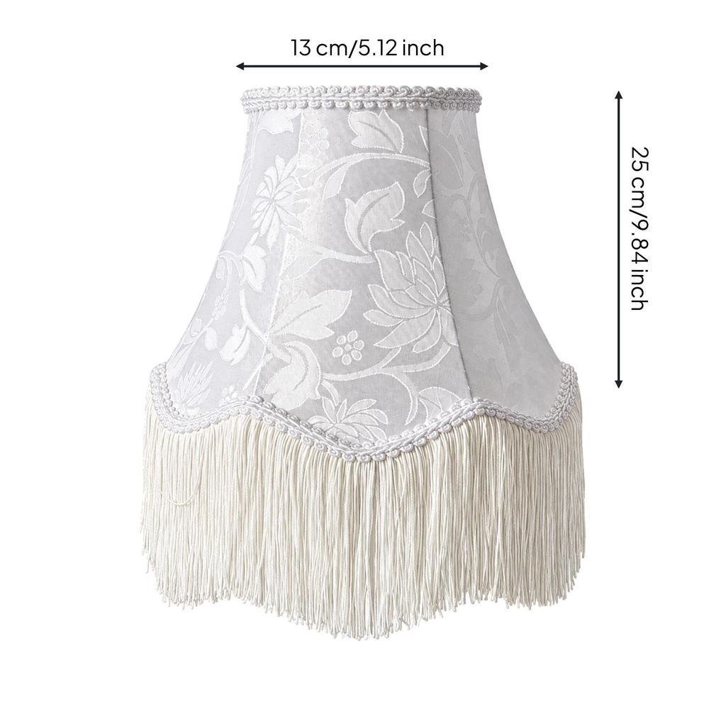 Blumen-Textil-Lampenschirm Elegant Verjüngt Mehrstufig Vintage-Inspiriert