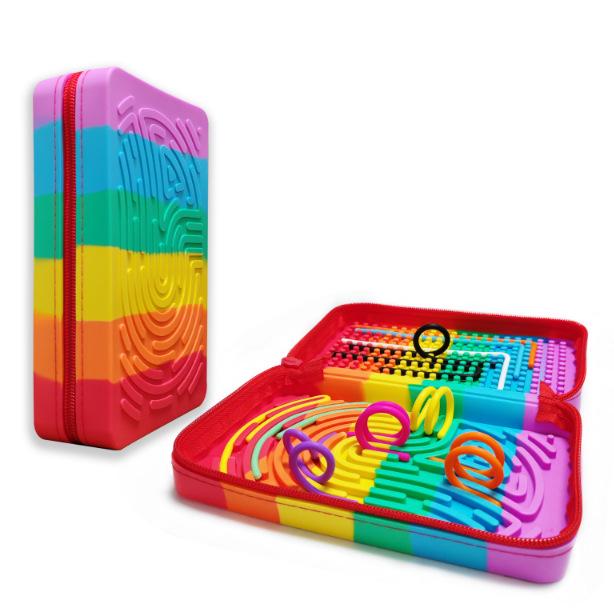 Children's Educational Silicone Sensory Puzzle Board - Twist & Learn Activity Toy