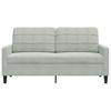 Vidaxl Sofa 2-Osobowa, Jasnoszara, 140 Cm, Tapicerowana Aksamitem