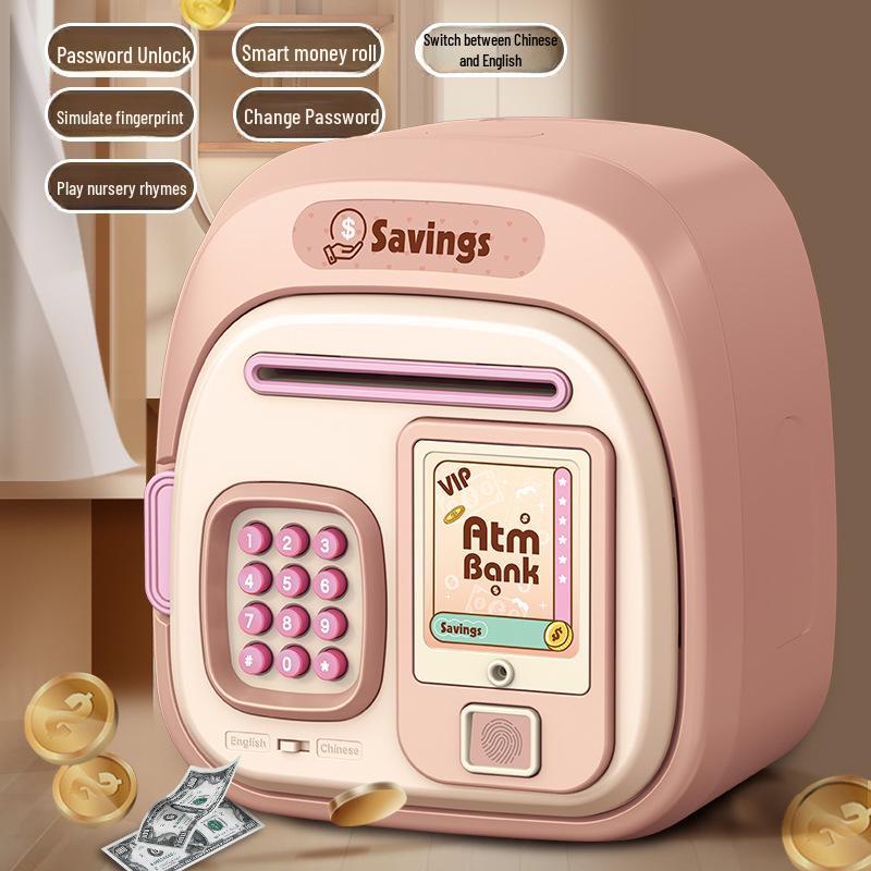 

Скарбничка з відбитком пальця великої місткості для дітей - Автоматичне затягування грошей та подарунок на день народження