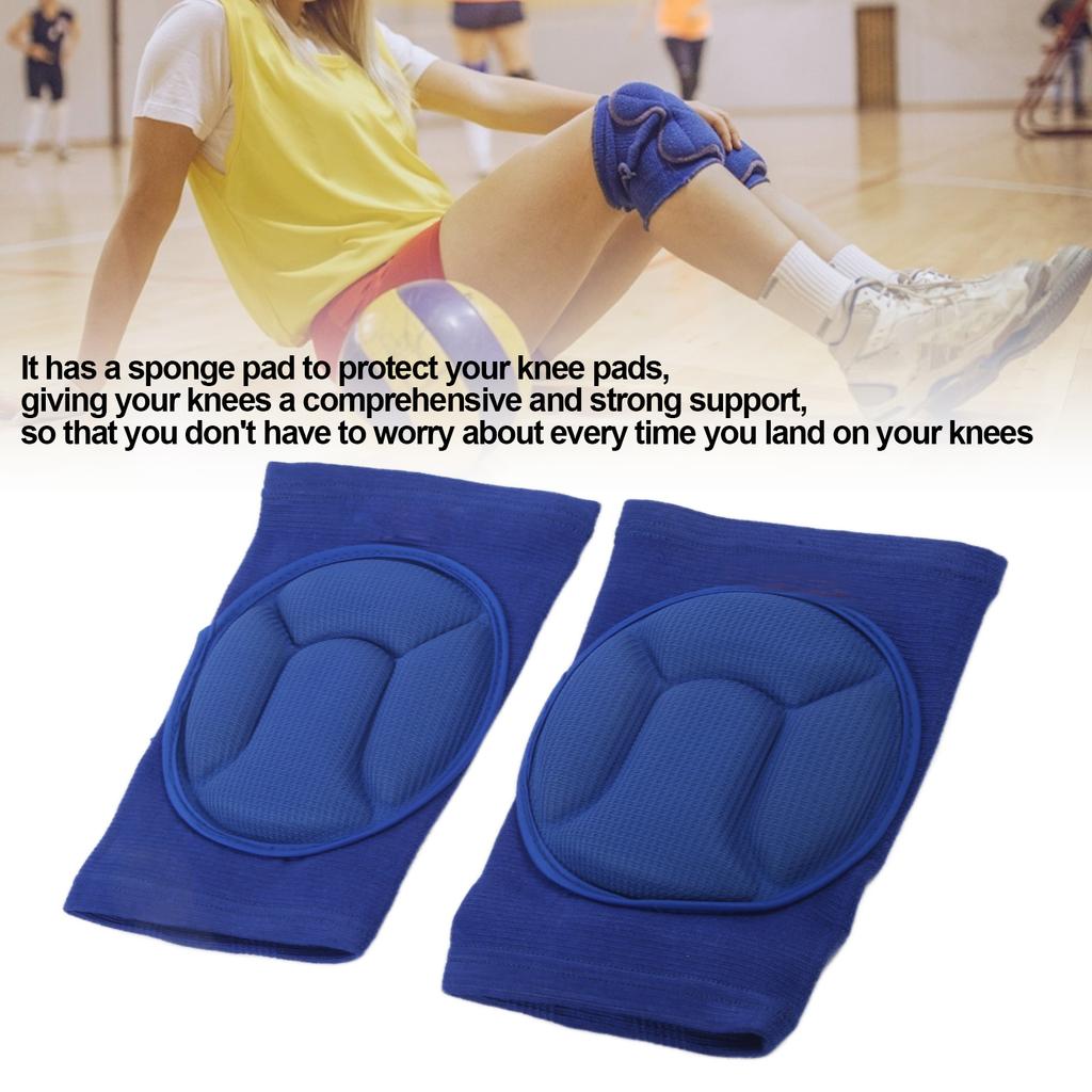 2pcs Protective Knee Pads Thick Sponge Anti Slip Collision Avoidance Knee Sleeve for Outdoor ExerciseBlue S