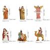 Christmas Nativity Figurines Resin Nativity Scene Statue with Stable Holy Family Statue Table Centerpieces Home Decors