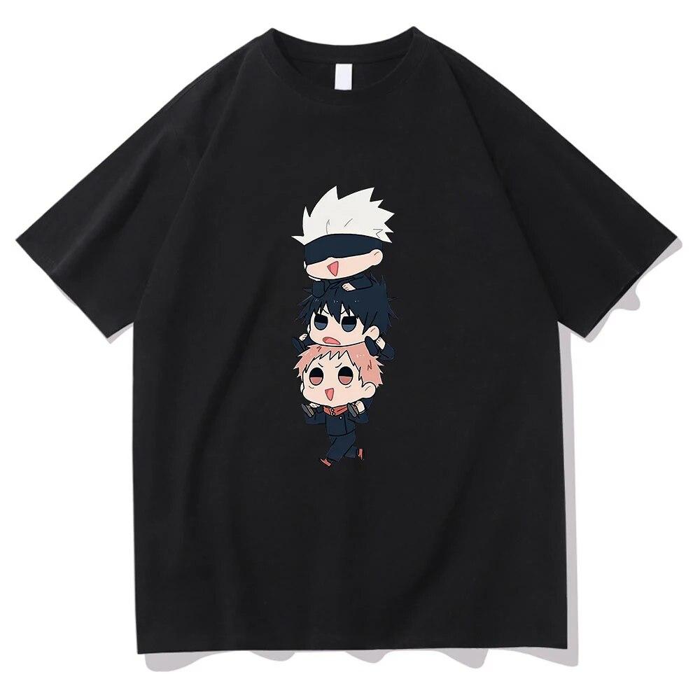 Jujutsu Kaisen Camiseta Moda Unisex Harajuku Divertido Kawaii Yuji Megumi Gojo Camiseta Unisex Anime Unisexga Camisetas de Algodón Camisas Corea Unisex