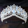 Royal Queen AB Green Crown Big Diadem Bride Tiara Crowns for Women Bridal Wedding Party Crown Hair Dress Jewelry Accessories