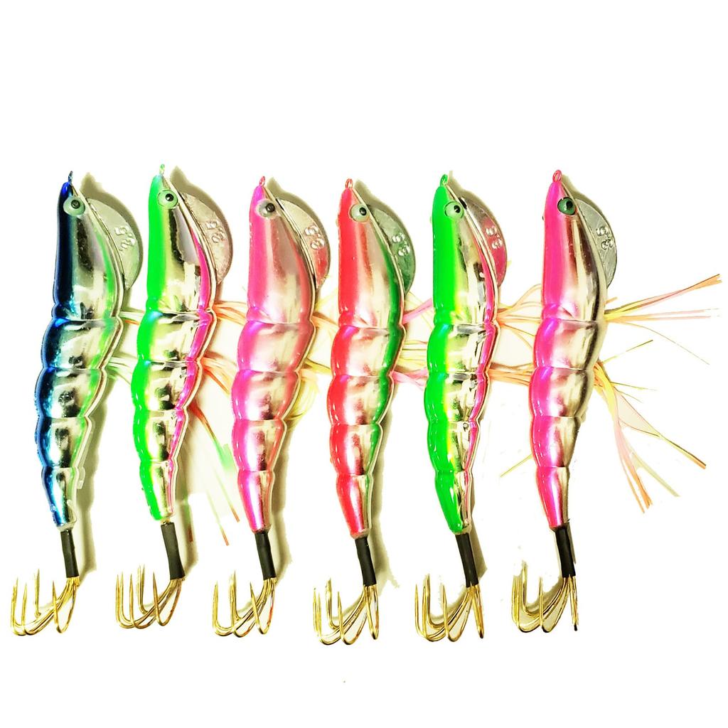 Set of 6 Octopus Egi Size for Octopus Lures, 3.5 (25g), Fishing.