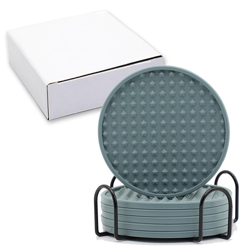 

Silicone Anti-slip High-temperature Resistant Coaster Set Single Coaster Only (No Holder)