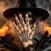 Adjustable Finger Ring Bracelet Metal Ghost Claw Bangles Halloween Hand Bone Bracelet  Halloween
