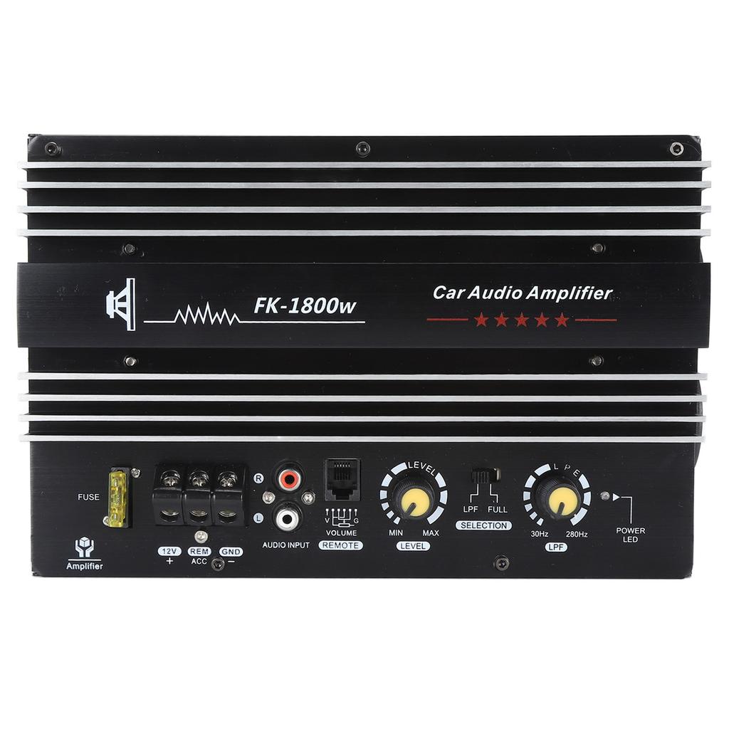 Car High Power Amplifier Amp Board 12V 1800W Quick Heat Dissipation Car Bass Subwoofer Amplifier Board for 8‑12 Inch