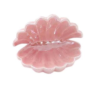 [Queen-b] Jewelry Storage Seashell Tray, Cute and Stylish Accessory Tray for Home Decor (Pink)