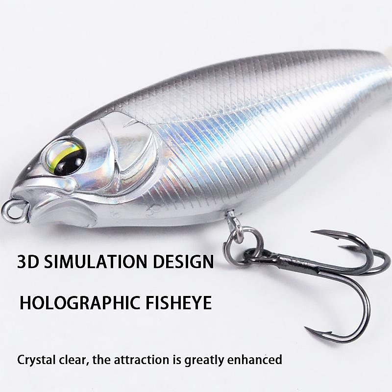 1PCS 6g 10g Whopper Plopper Fishing Lure Topwater Pencil Artificial Hard Bait Bass Soft Rotating Tail Wobblers Fishing Tackle