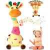 Gifskiu Dancing Talking Giraffe Toy, Singing Plush Giraffe with Adjustable Volume, Tummy Time Toy, Remote & USB Charging – 2PCS