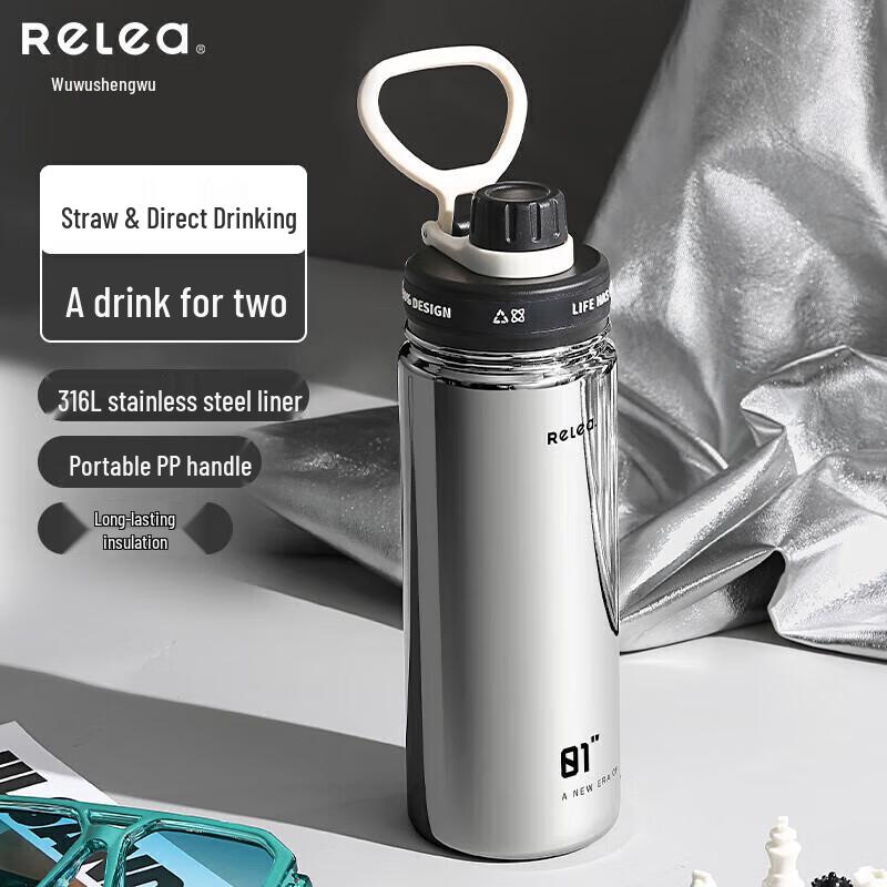 

Wushengwu 316L Stainless Steel Sports Insulated Straw Bottle