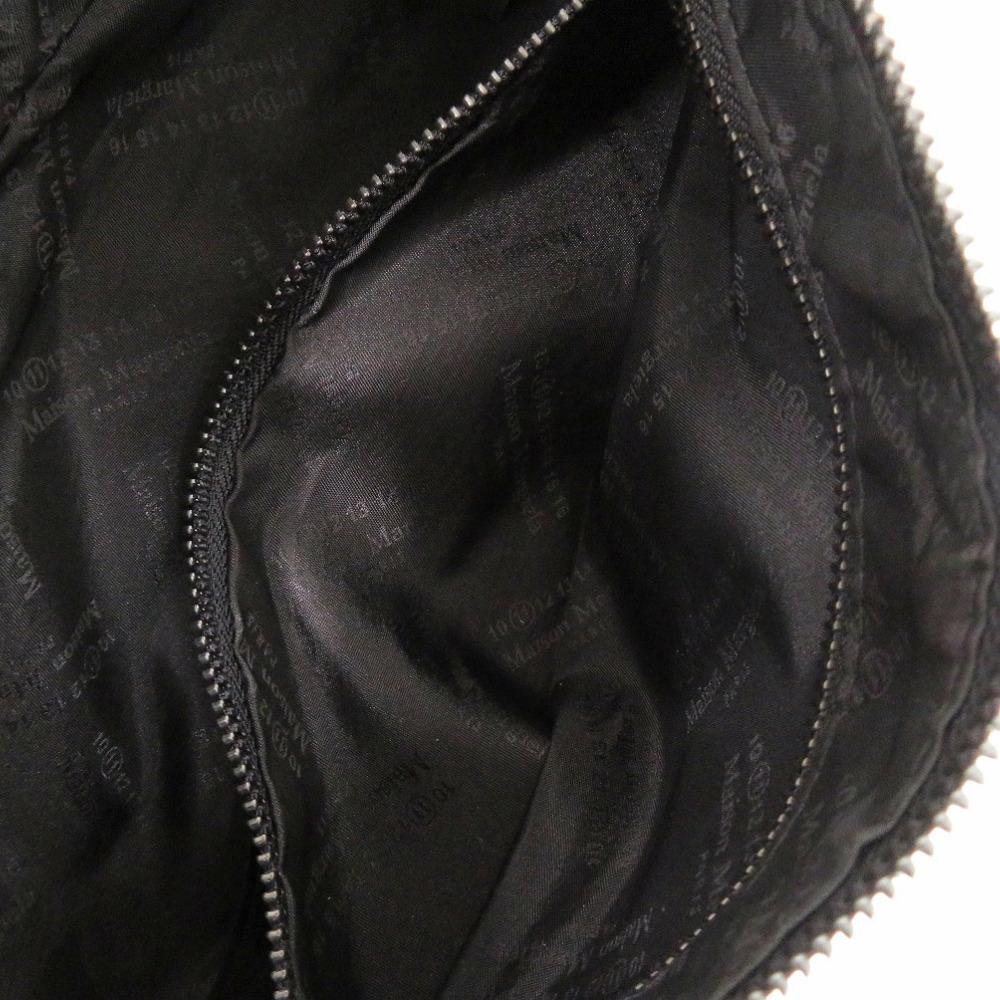 Used AUTHENTIC Maison Margiela S55WB0072 with 4 stitches Waist Pouch Black Canvas