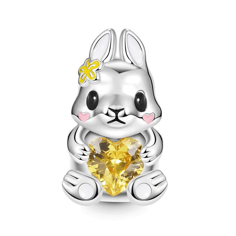 925 Silver Plated Cute Animal Charm Beads DIY Necklace Bracelet Gift Enamel Dog Panda Penguin Fashion Jewelry