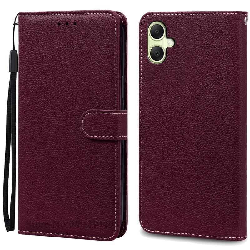 

A07 Чехол для Samsung Galaxy A07 Чехол Кошелек Кожаный Флип-чехол для Samsung A07 Чехол A075F SM-A075F/DS A075B Чехол для телефона Fundas For Samsung A07 4G вино красного