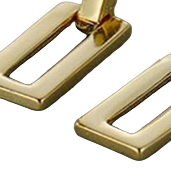 1 Pair Gold Plated Stud Earrings for Women, Minimalist Geometric Earrings, Small Rectangular Earring Jewelry