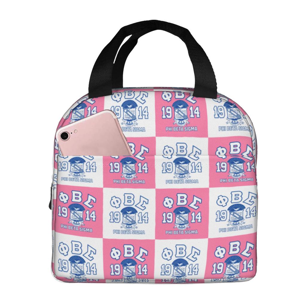 Beta Sigma Phi Fraternity Cute Pencil Case Girls Boys Large Capacity Checkered Plaid 1914 Pencil Bag School Accessories