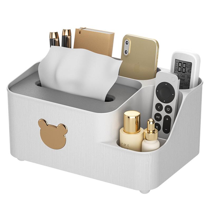 Tissue Storage Box Living Room Desktop Storage Multi-function Storage Box