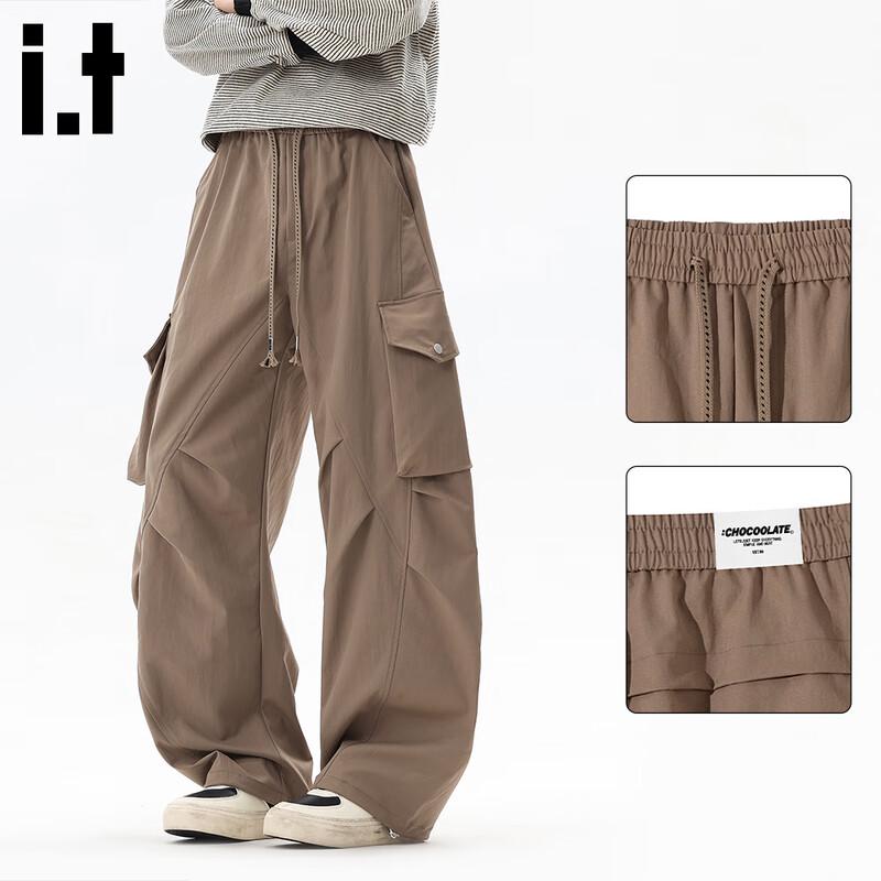 

CHOCOOLATEit Men s American Retro Wide-Leg Straight Cargo Pants 3XL