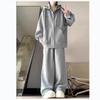 Spring Women's Plus Size Casual Sports Suit Loose Cardigan Sweater + Sweatpants Two-piece Trend
