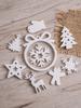 DIY Christmas Tree Pendant Silicone Mold Handmade Snowflake Resin Molds Car Hanging Pendant Plaster Mold Christmas Decoration
