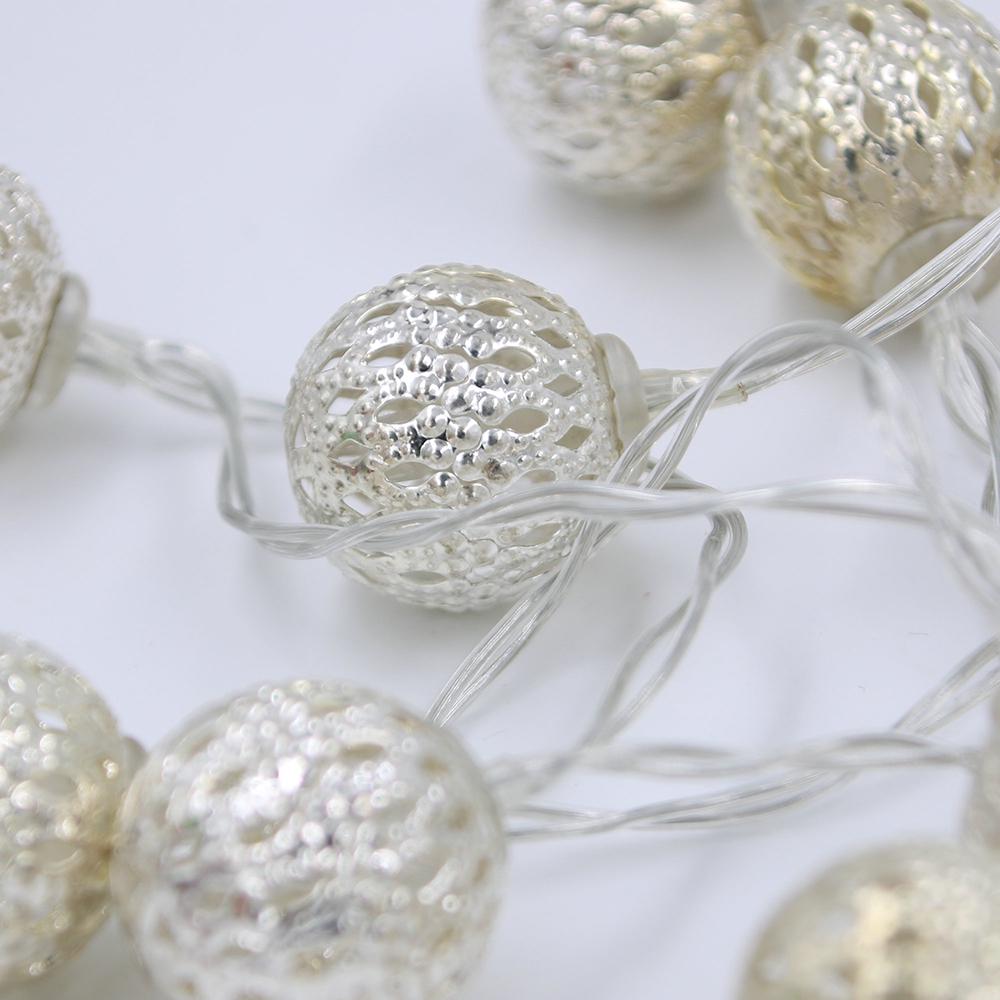 

Декоративные струнные светильники 10 LED Металлический шаровый свет для рождественских праздников