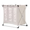 Shushi Oxford Cloth Waterproof Laundry Basket with Compartments and Foldable Design