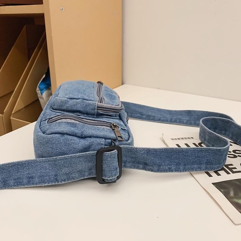 Denim Bag Women's Sports Shoulder Crossbody Bag Men's Mini Mobile Phone Bag