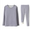 Children's Underwear Suit Medium and Large Baby Boys' Girl Pajamas Fall and Winter Warm Long Johns Top & Bottom Fleece Lined Padded Warm Keeping