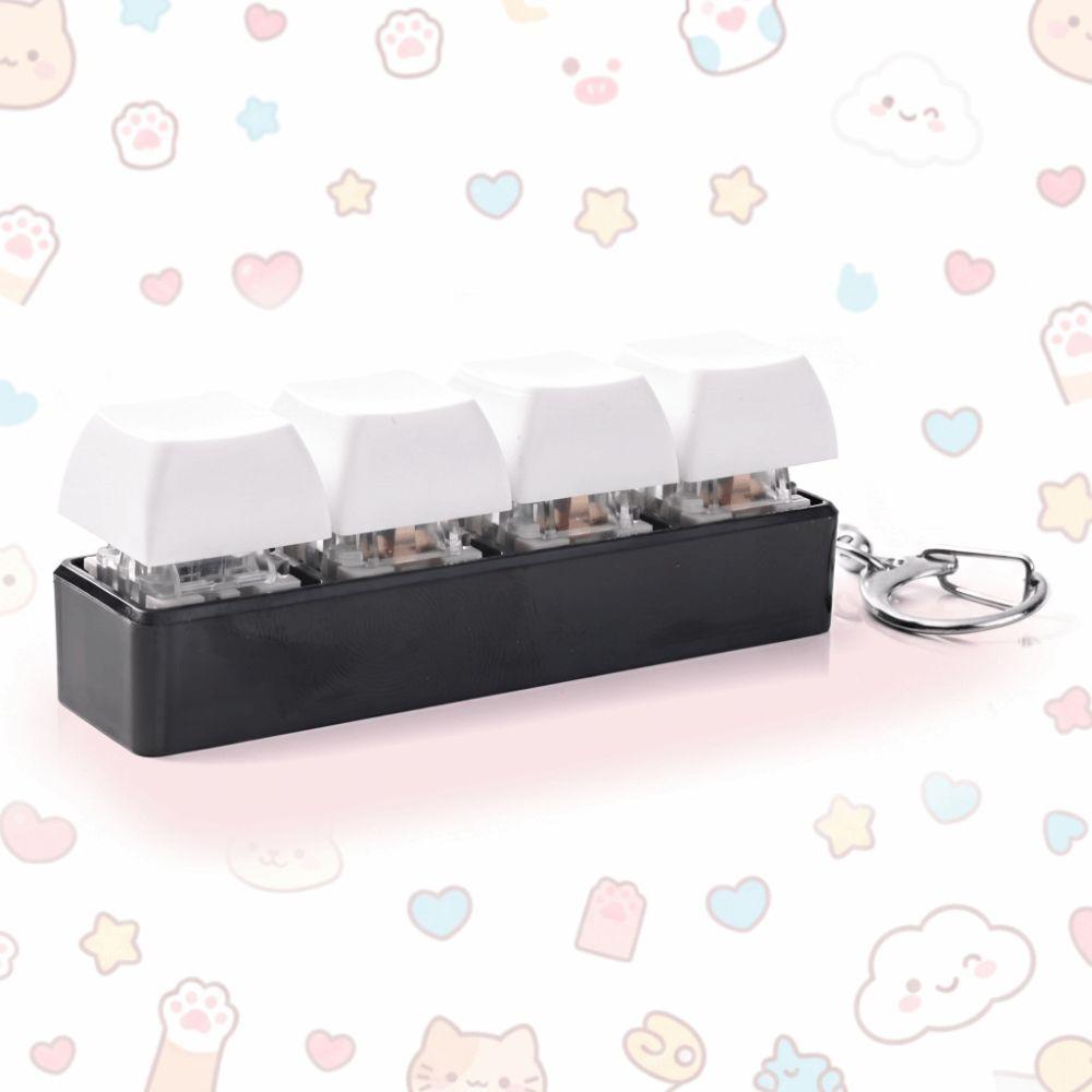 Finger Button Keyboard Keycap Toy Key Cap Clicker Keyboard Cube Keychain Office