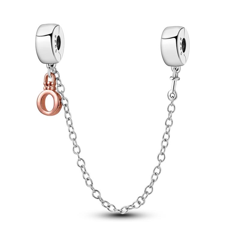 Copper Sun And Moon Series Safety Chain Charm Beads Fit Original Bracelet Diy Women Jewelry Gifts