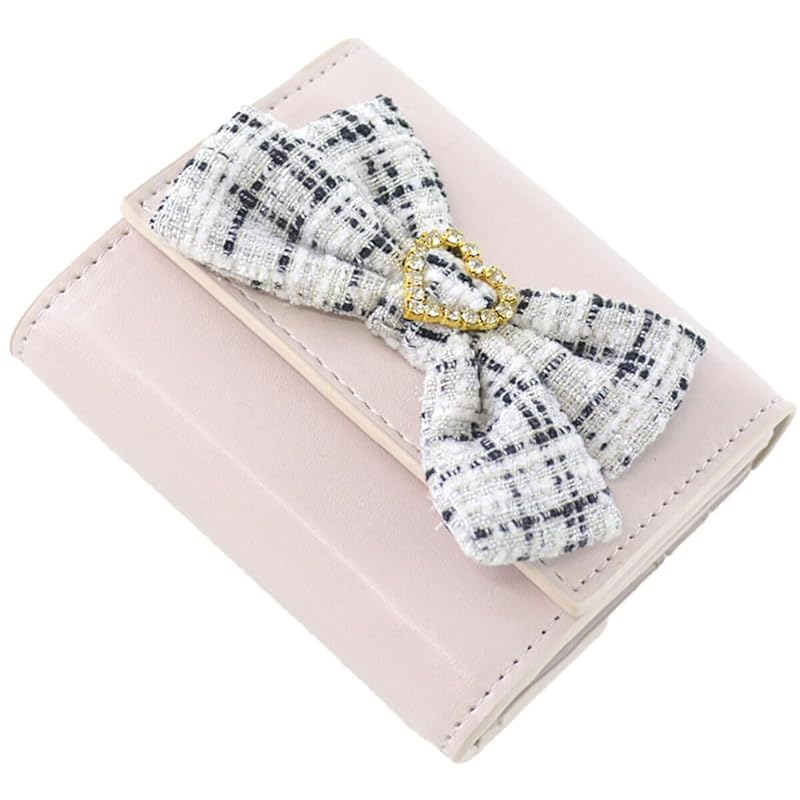 

[SecretDoor] pink trifold wallet ladies mini wallet small wallet trifold wallet Popularity cute thin Thin compact folding wallet Life easy to use