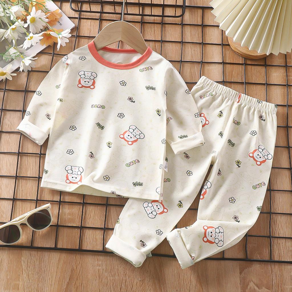 Kinder Baumwolle Langarm Pyjama Set Thermounterwäsche Weiche Bequeme Nachtwäsche Homewear A Klasse Sicherheit Kinder Loungewear