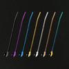 6Pcs Reusable Long Handle Straw Spoon Gold 18/10 Stainless Steel Straw Tea Scoop Straight Bar Coffee Stirring Drinking Spoon