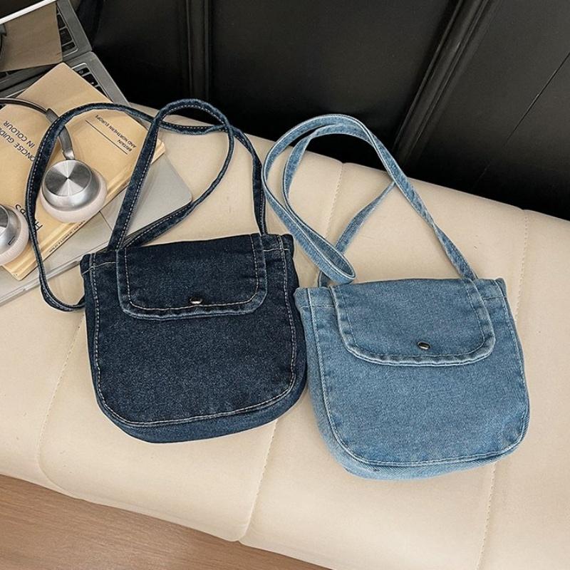 Trendy Denim Shoulder Bag For Women Fashionable Crossbody Purse Casual Versatile Commute Handbag