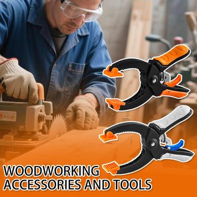6/8 Inch Ratcheting Hand Clamps Spring Clamps Jaw Opening Clamping Force DIY Plastic Nylon Clamp For Gluing Securing