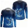 Fishing Redfish Bass Scale Pattern Breathable Graphic T Shirts Men Fashion Men's Clothing Outdoor Tee Men's Long Sleeve T-Shirt