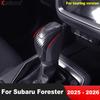 For Subaru Forester 2025 2026 Carbon Fiber Car Gear Shift Knob Head Cover Trim Interior Mouldings Accessories