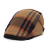 Cotton Beret Men's Forward Hat Retro Plaid Hat Casual Fashion Cap Men's Hat