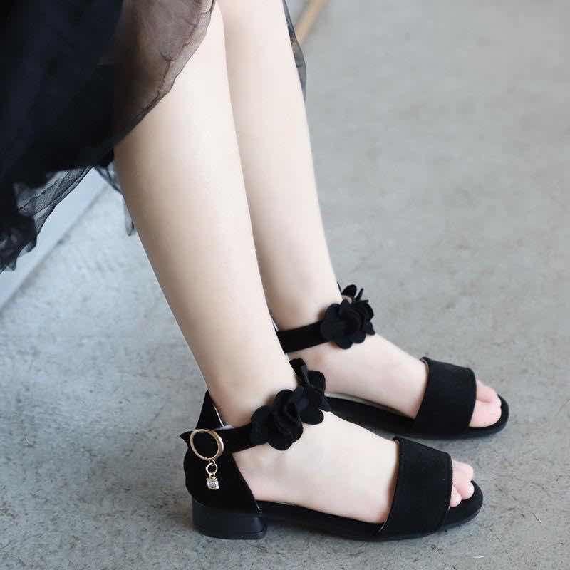Girls sandals 2025 summer new Korean version medium and large children's little girl shoes children's high heels student princess shoes