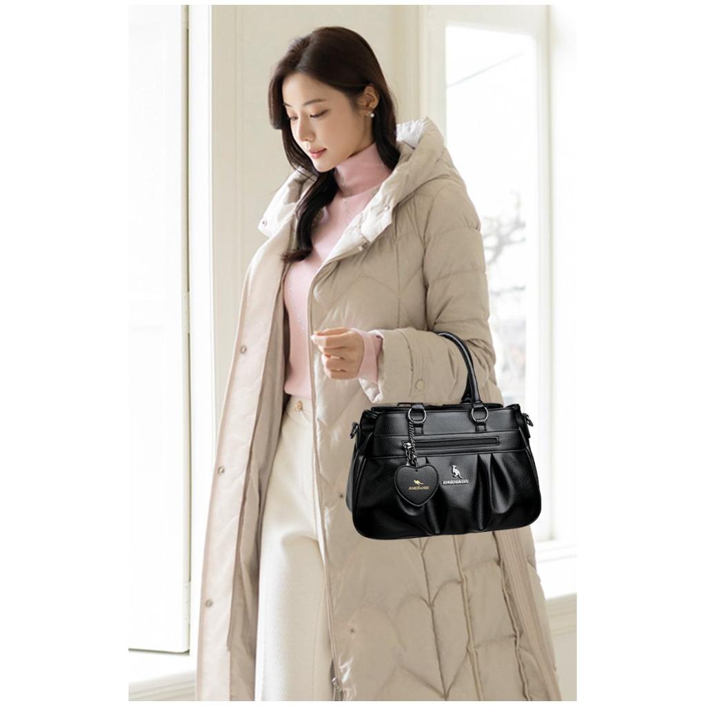  Tote Bag Women Faux Leather Multi Compartment Daily Casual