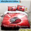 3pcs Custom Name Portland Blazers Artwork Bedding Set Includes 1 Duvet Cover & 2 Pillowcases for All Seasons Dormitory Home Decor Christmas gifts