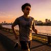 Rimless Shield Curved Polarized Original Sports Sunglasses for Training and Running EZ22 [EIENNO]