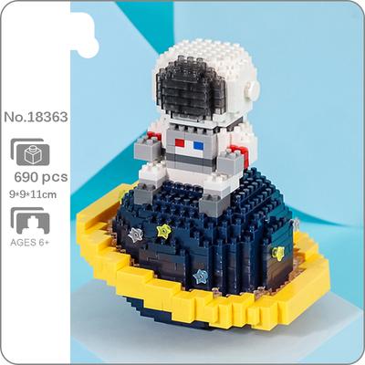 18363 Spazio Astronauta Astronauta Terra Luna Stella Modello 3D FAI DA TE Mini Blocchi di Diamante Mattoni Giocattolo da Costruzione per I Bambini senza Scatola